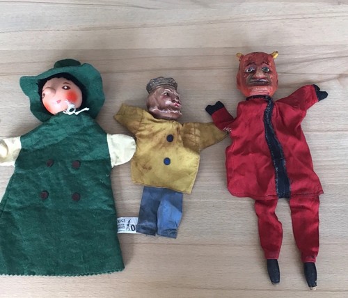 Alte kasperle handpuppen 1 - 3,