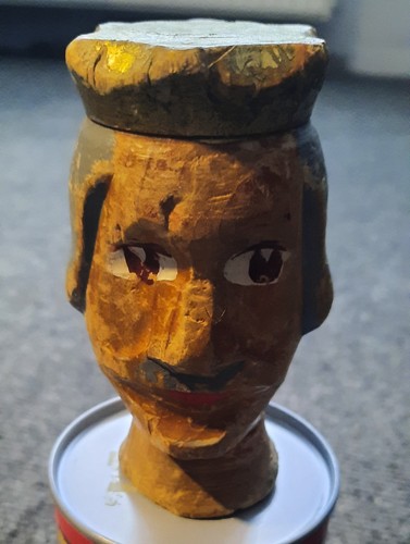 Handpuppenkopf könig holz - könig,