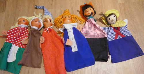 Vintage handpuppen 5 stück - vintage,