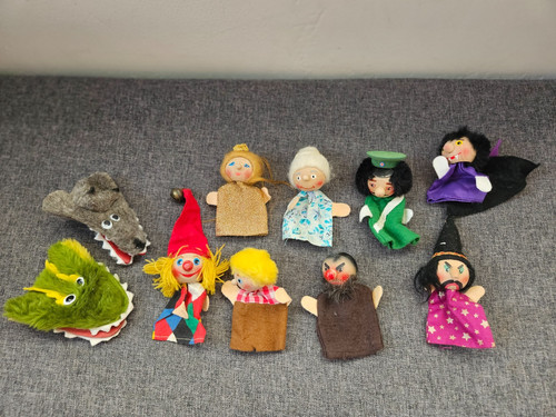 Fingerpuppen kasperle holz - fingerpuppen,