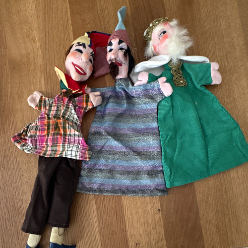 3er set stoff handpuppen - set, stoff-handpuppen