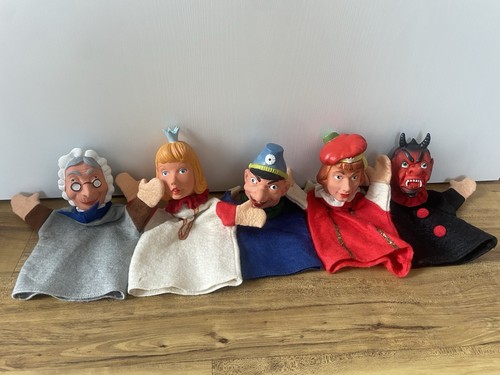 Vintage handpuppen set - set, 5